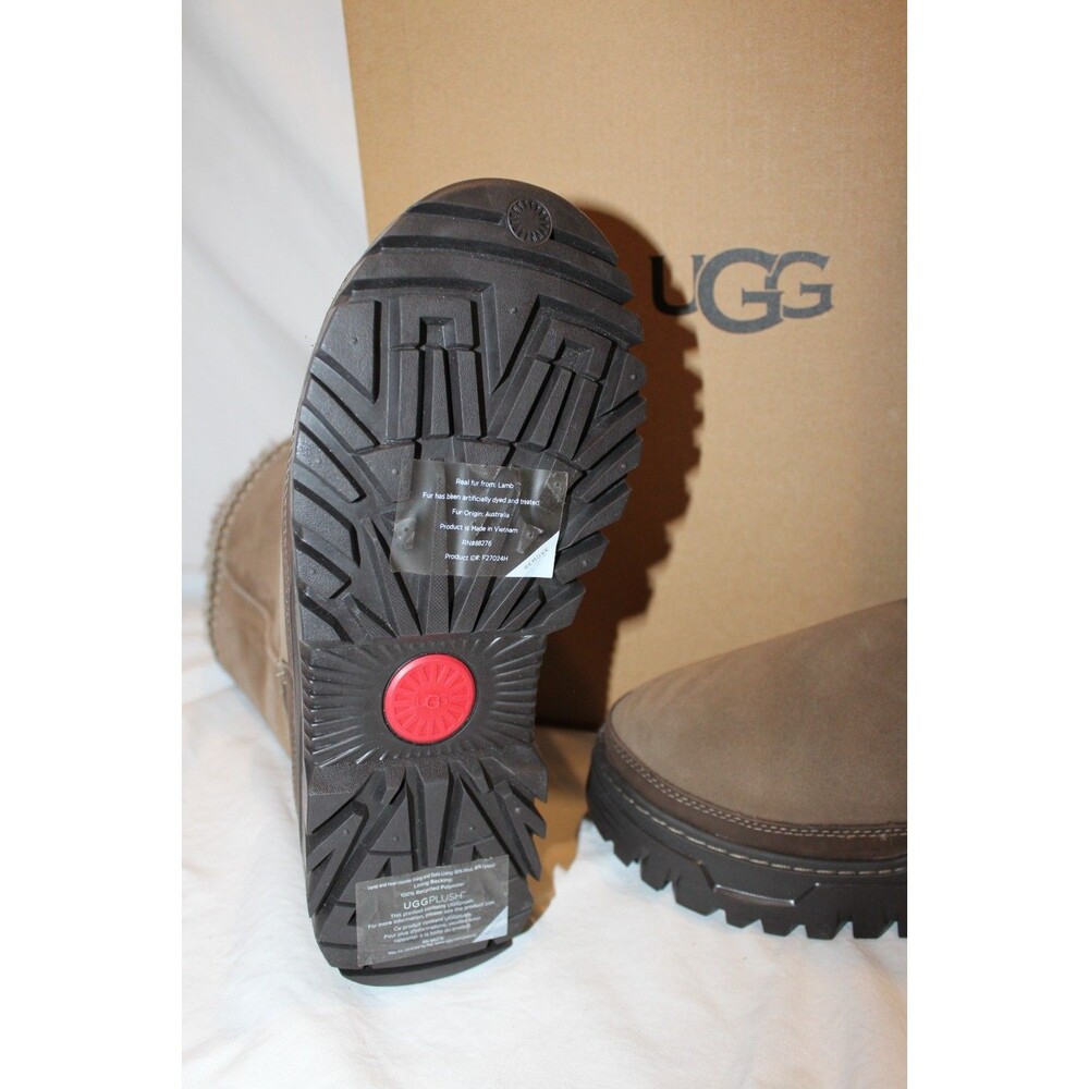 UGG CLASSIC TALL TRAILGAZER SUEDE BRAID WATERPROOF BOOTS WOMEN NIB HICKORY - Picture 7 of 9